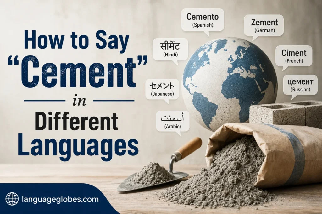 How to Say “Cement” in Different Languages
