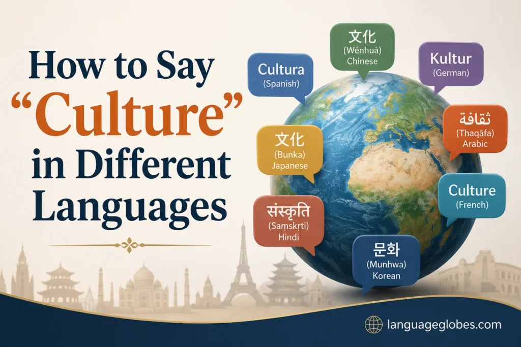 How to Say "Culture" in Different Languages