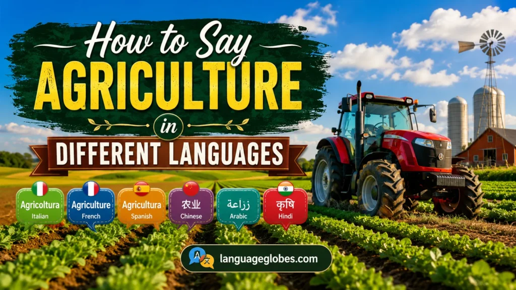 How to Say Agriculture in Different Languages