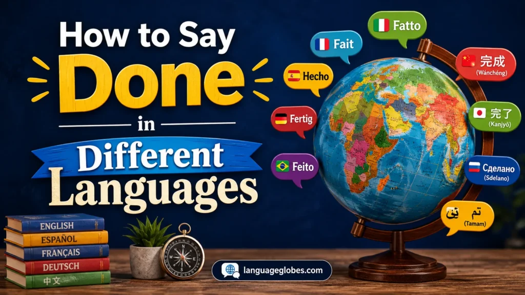 How to Say Done in Different Languages
