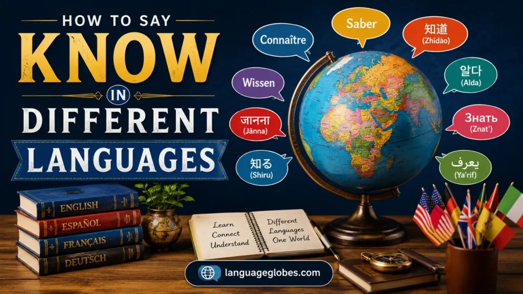 How to Say Know in Different Languages