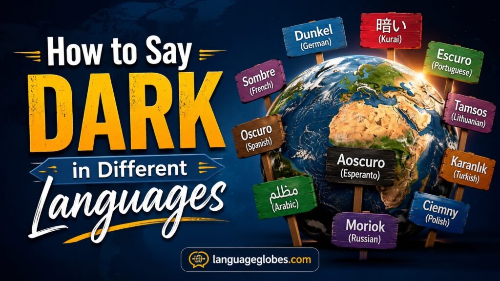 How to Say Dark in Different Languages