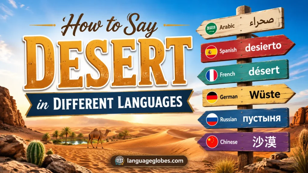 How to Say Desert in Different Languages