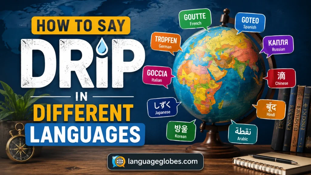 How to Say Drip in Different Languages