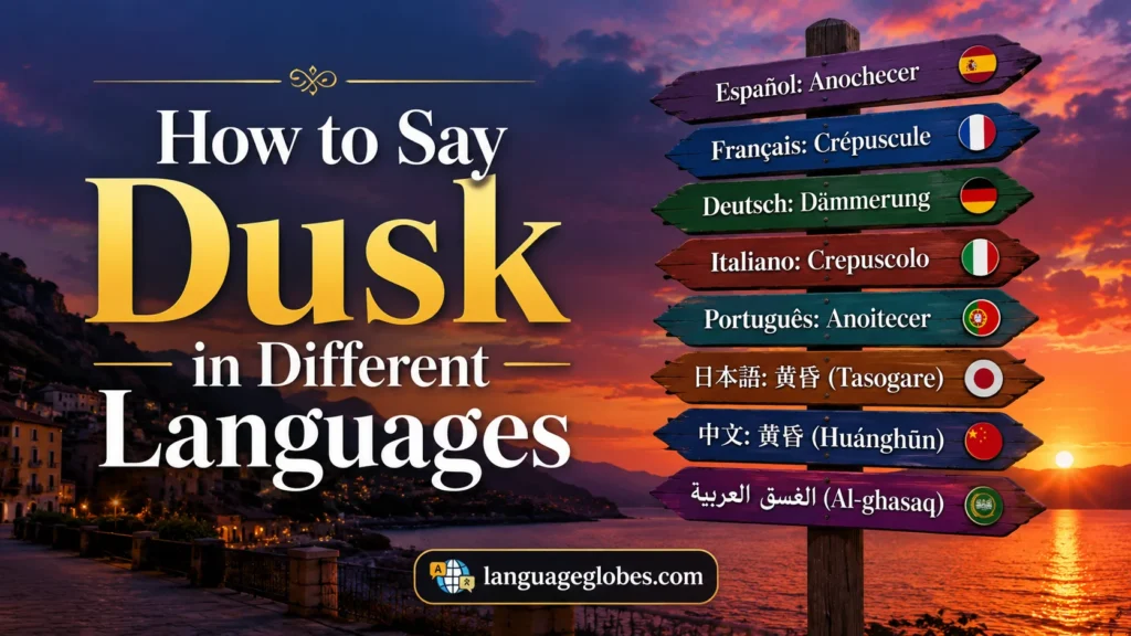 How to Say Dusk in Different Languages
