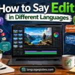 How to Say Edit in Different Languages