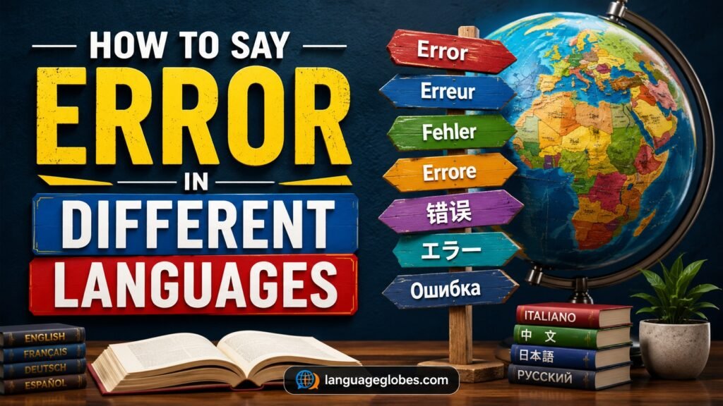 How to Say Error in Different Languages