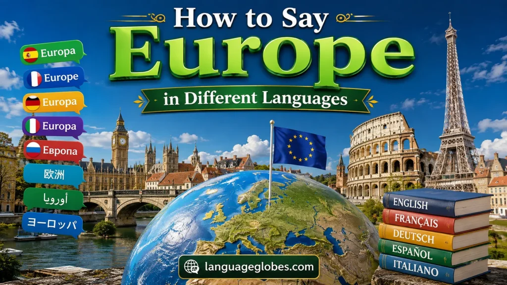 How to Say Europe in Different Languages